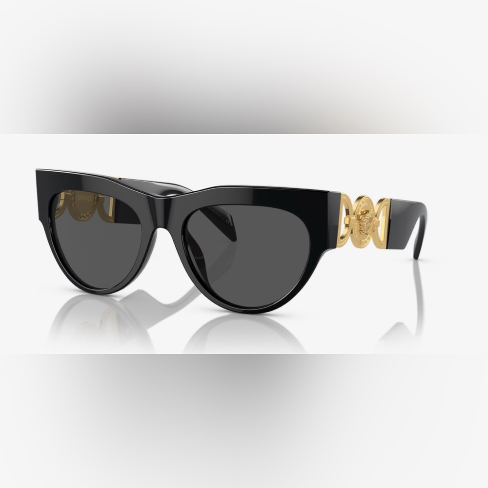 Versace Black Oversized Sunglasses Bold Statement Accessory